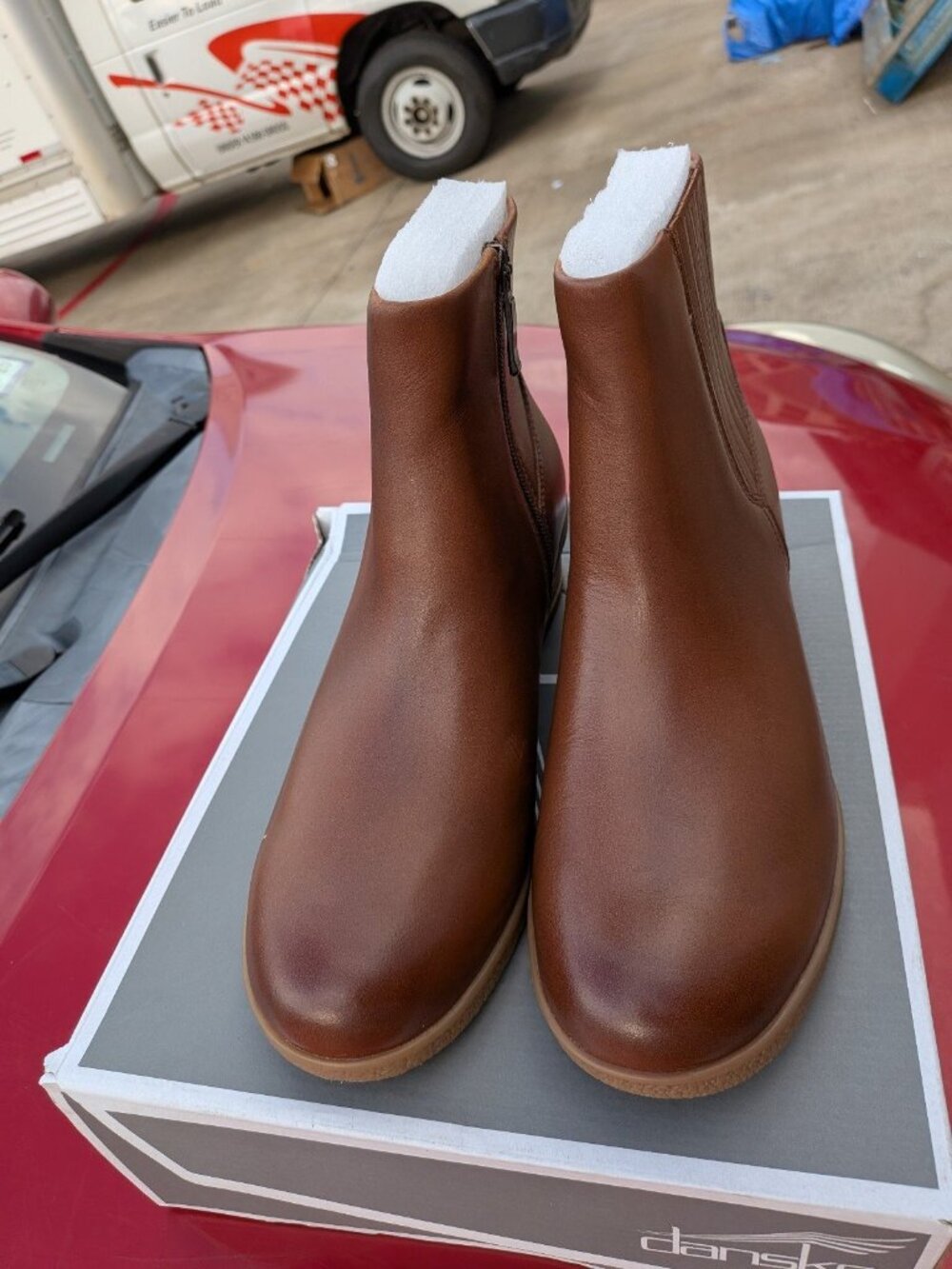 Dansko Daisie Waterproof Burnished Tan Womens size 40 2931-370300 Leather Boot - Picture 2 of 4